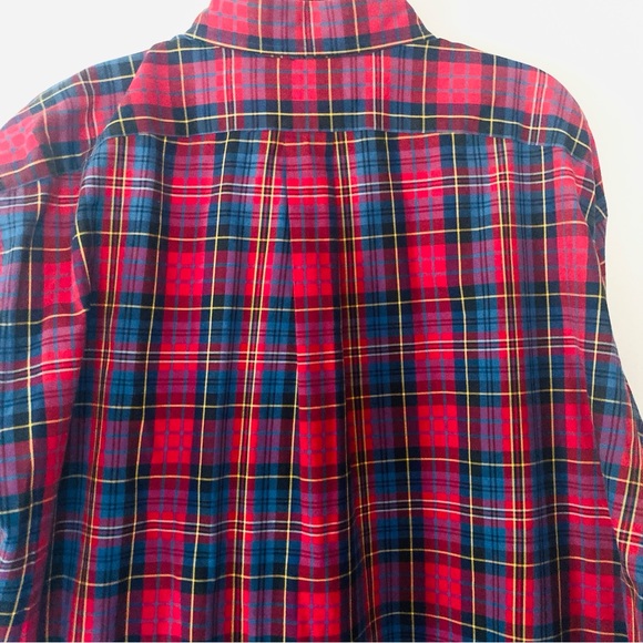 Ralph Lauren Blake Fit Red Plaid Button Down Oxford Shirt Size XL - Picture 3 of 5